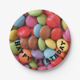 regenboogpapier borden voor snoep papieren bordje