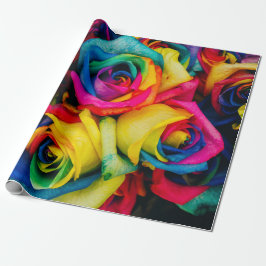 Regenboogpapier voor Rozen Cadeaupapier