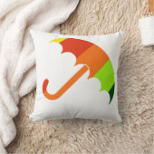 Regenboogparaplu op witte achtergrond kussen (Deken)