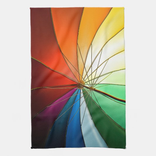 Regenboogparaplu, pride, keuken theedoek (Verticaal)