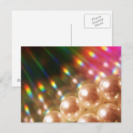 Regenboogparels Briefkaart (Voorkant / Achterkant)