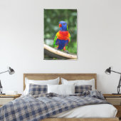 Regenboogparkiet Portret Canvas Afdruk (Insitu (Slaapkamer))