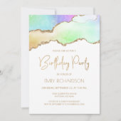 Regenboogpasta Gold Agate Geode elk jaar van de ge Kaart (Voorkant)