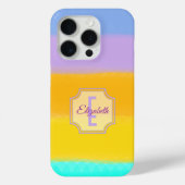 Regenboogpasta's | Monogram Initiaal Case-Mate iPhone Case (Achterkant)