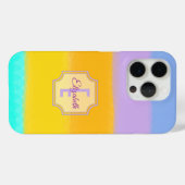 Regenboogpasta's | Monogram Initiaal Case-Mate iPhone Case (Achterkant (horizontaal))
