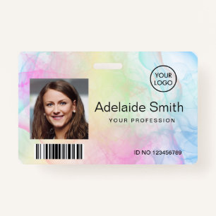 regenboogpastelkleurinktkleur badge