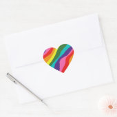 Regenboogpatronen Hart Sticker (Envelop)