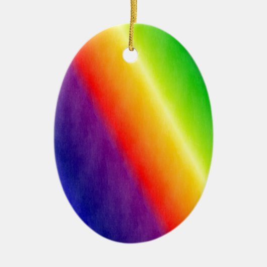 Regenboogpatronen Keramisch Ornament (Voorkant)