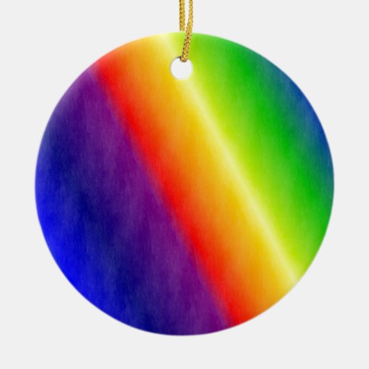 Regenboogpatronen Keramisch Ornament (Voorkant)