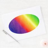 Regenboogpatronen Ovale Sticker (Envelop)