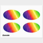 Regenboogpatronen Ovale Sticker (Vel)