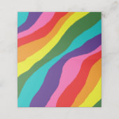 Regenboogpatronen Plaatskaartje (Buitenkant ongevouwen)