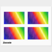 Regenboogpatronen Rechthoekige Sticker (Vel)