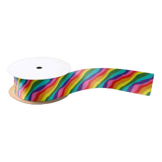 Regenboogpatronen Satijnen Lint
