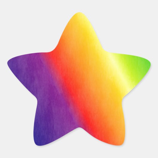 Regenboogpatronen Ster Sticker (Voorkant)