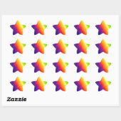 Regenboogpatronen Ster Sticker (Vel)