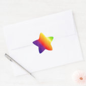 Regenboogpatronen Ster Sticker (Envelop)