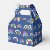 Regenboogpatroon blauw bedankdoosjes (Achterkant)