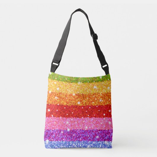 regenboogpatroon crossbody tas (Voorkant)