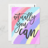 Regenboogpatroon Eigenlijk kun je positief citeren Briefkaart (Voorkant / Achterkant)