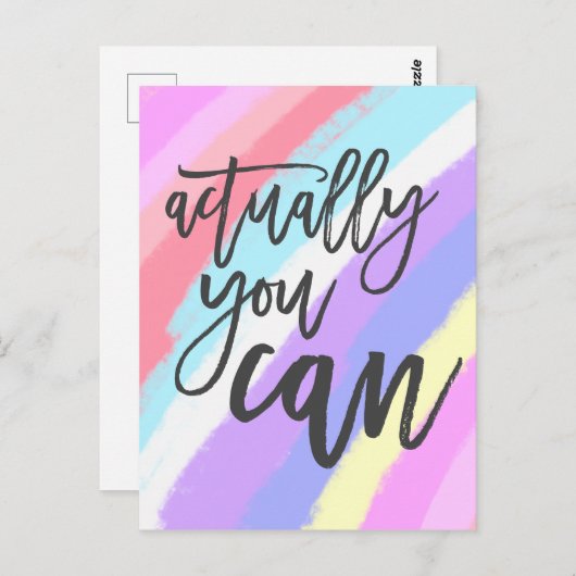 Regenboogpatroon Eigenlijk kun je positief citeren Briefkaart (Voorkant / Achterkant)