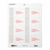 Regenboogpatroon Etiket (Full Sheet)