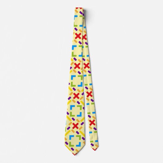 Regenboogpatroon grafisch patroon  stropdas (Voorkant)