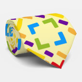 Regenboogpatroon grafisch patroon  stropdas (Opgerold)