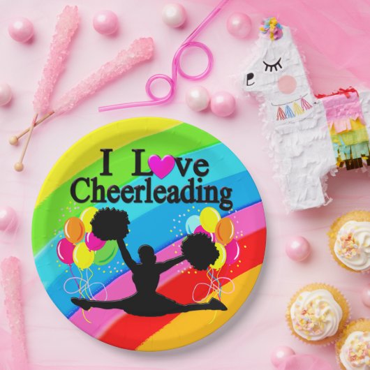 REGENBOOGPATROON IK HOU VAN CHEERLEADERPAPIEREN BO PAPIEREN BORDJE (Feest)