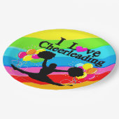 REGENBOOGPATROON IK HOU VAN CHEERLEADERPAPIEREN BO PAPIEREN BORDJE (Gekanteld)