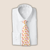 regenboogpatroon-Sinaasappel Stropdas