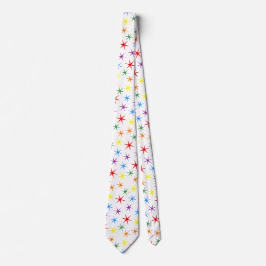 Regenboogpatroon sterren stropdas (Voorkant)