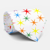 Regenboogpatroon sterren stropdas (Opgerold)