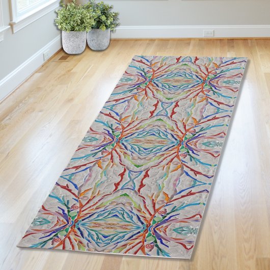 Regenboogpatroon Yogamat