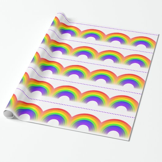 Regenboogpatroonpapier Cadeaupapier (Uitgerold)