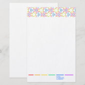 Regenboogpatroonstippen Briefpapier (Voorkant / Achterkant)