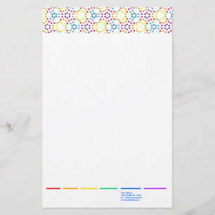 Regenboogpatroonstippen Briefpapier