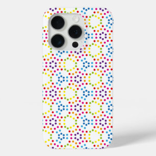 Regenboogpatroonstippen iPhone 15 Pro Case