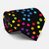 Regenboogpatroonstippen Stropdas (Opgerold)