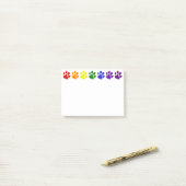 Regenboogpaws Post-it® Notes (Op bureau)