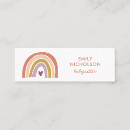  regenboogpeach Lavender Boho Babysitter Mini Visitekaartje