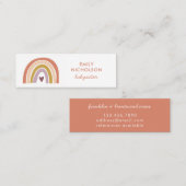  regenboogpeach Lavender Boho Babysitter Mini Visitekaartje (Voorkant / Achterkant)