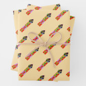 Regenboogpen Gift Inpakpapier Vel (In situ)