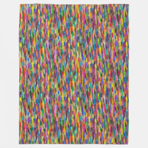 Regenboogpenseelstreekdeken Fleece Deken