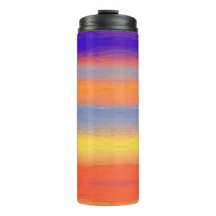 Regenboogpenseelstreekgradiënt Thermosbeker