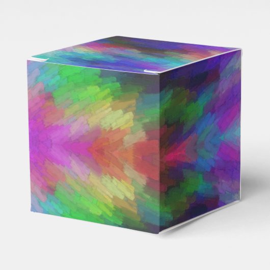 Regenboogpenseelstreken Bedankdoosjes (Voorkant Zijde)