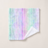 Regenboogpenseelstreken, op wit: bad handdoek (Wasdoekje)