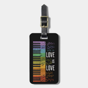 Regenboogpiano Bagagelabel