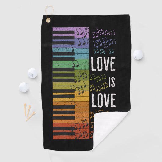 Regenboogpiano Golfhanddoek (Insitu)