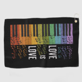 Regenboogpiano Golfhanddoek (Horizontaal)